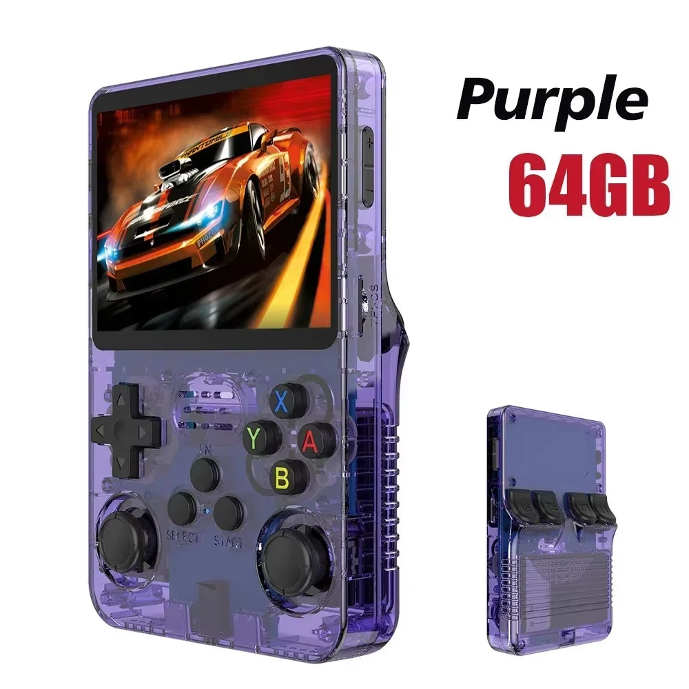 R36S Open-Source Retro Handheld Game Console – 3.5” IPS Display, Linux System, 64GB / 128GB Storage
