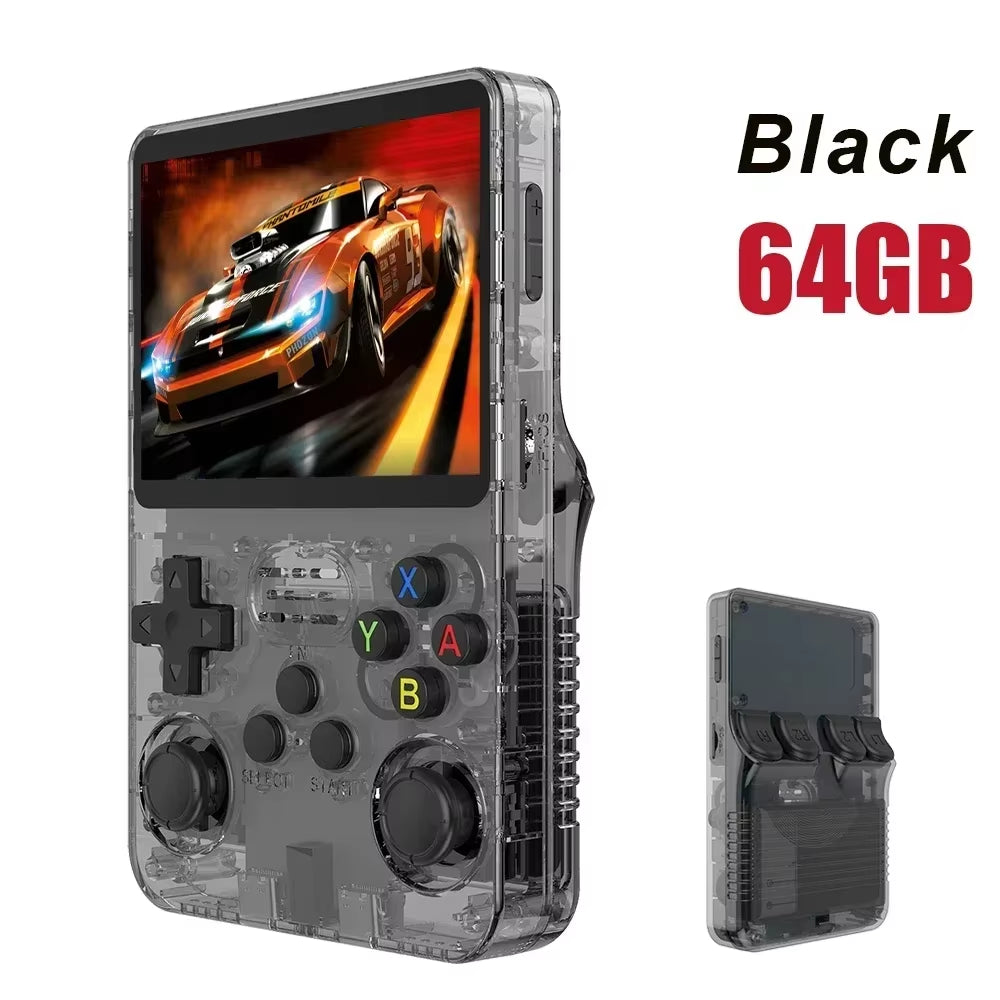 R36S Open-Source Retro Handheld Game Console – 3.5” IPS Display, Linux System, 64GB / 128GB Storage